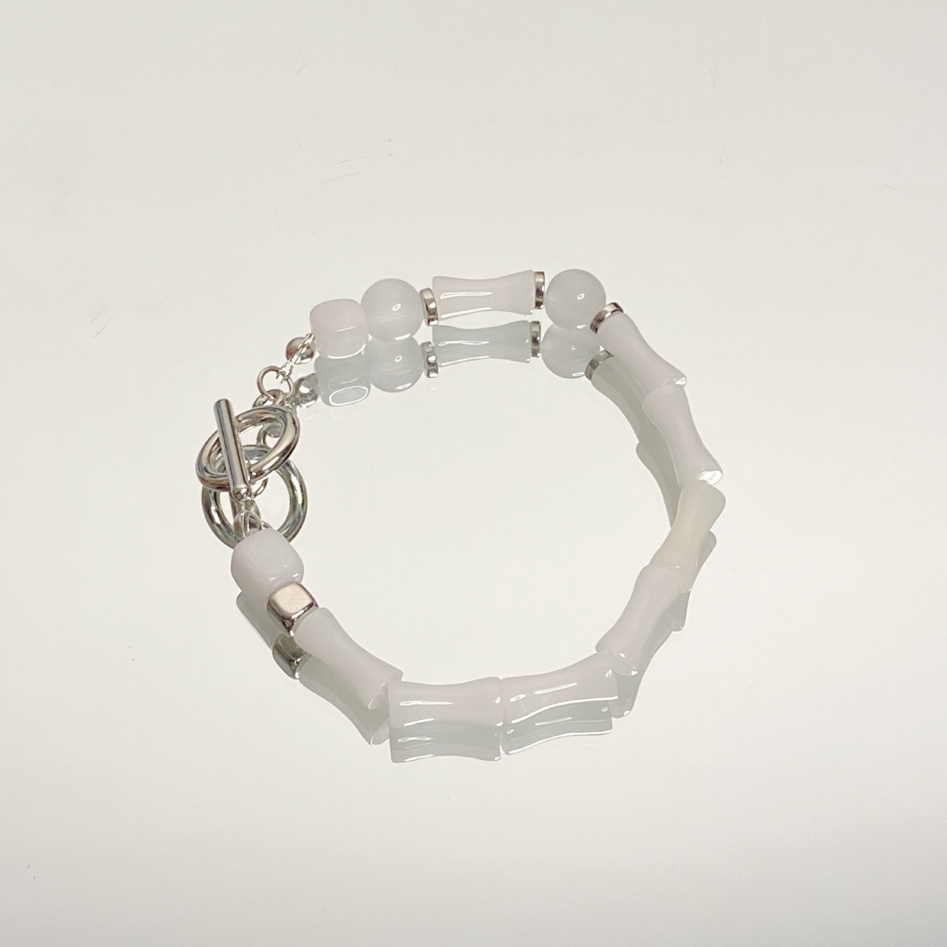 chinoiserie geométrico bloque de color aleación venta al por mayor pulsera