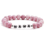 piedra natural simple más color mama pulsera con cuentas día de la madre mujer